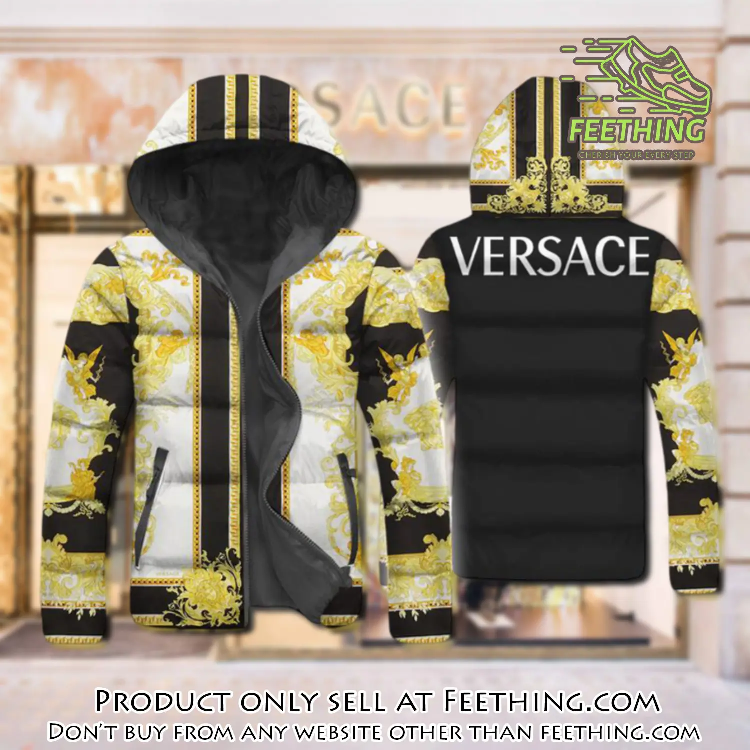 Versace downfilled coat ultralight down jacket outdoor jacket warm outwear dfj1023 ft5312670
